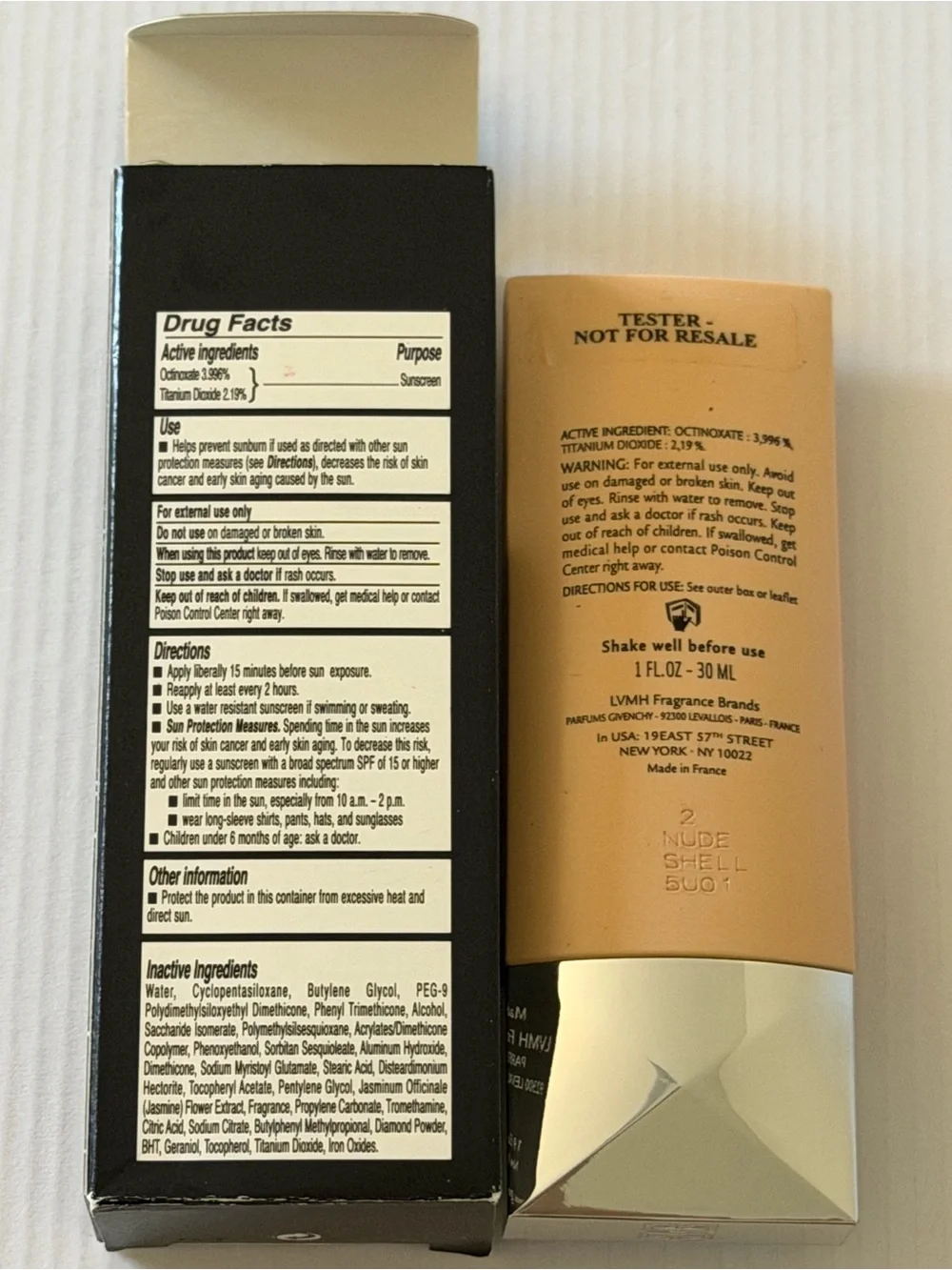 Givenchy Teint Couture Balm in Nude Shell - Black & Peach Packaging